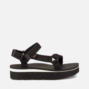 Teva Universal Mesh Print Damen Plateau Sandalen Schwarz (Österreich)